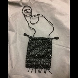 🌻 Small Black Beaded Vintage Gatsby Purse NWOT